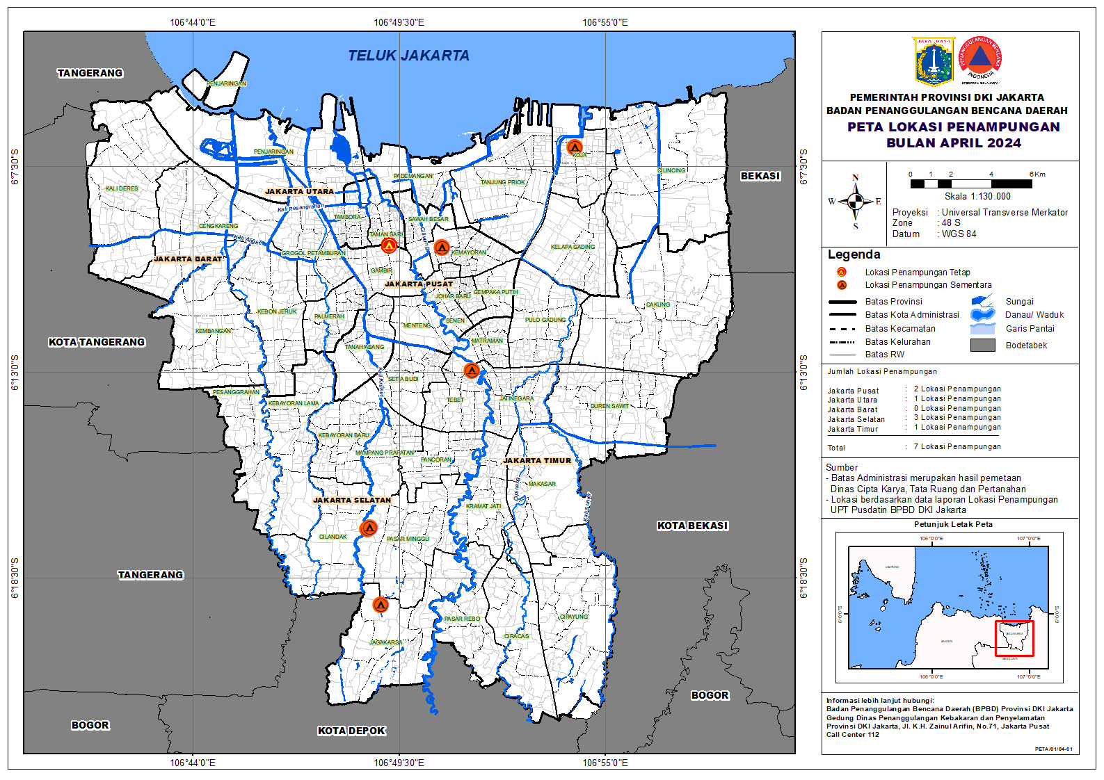 PETA PENAMPUNGAN BULAN APRIL 2024
