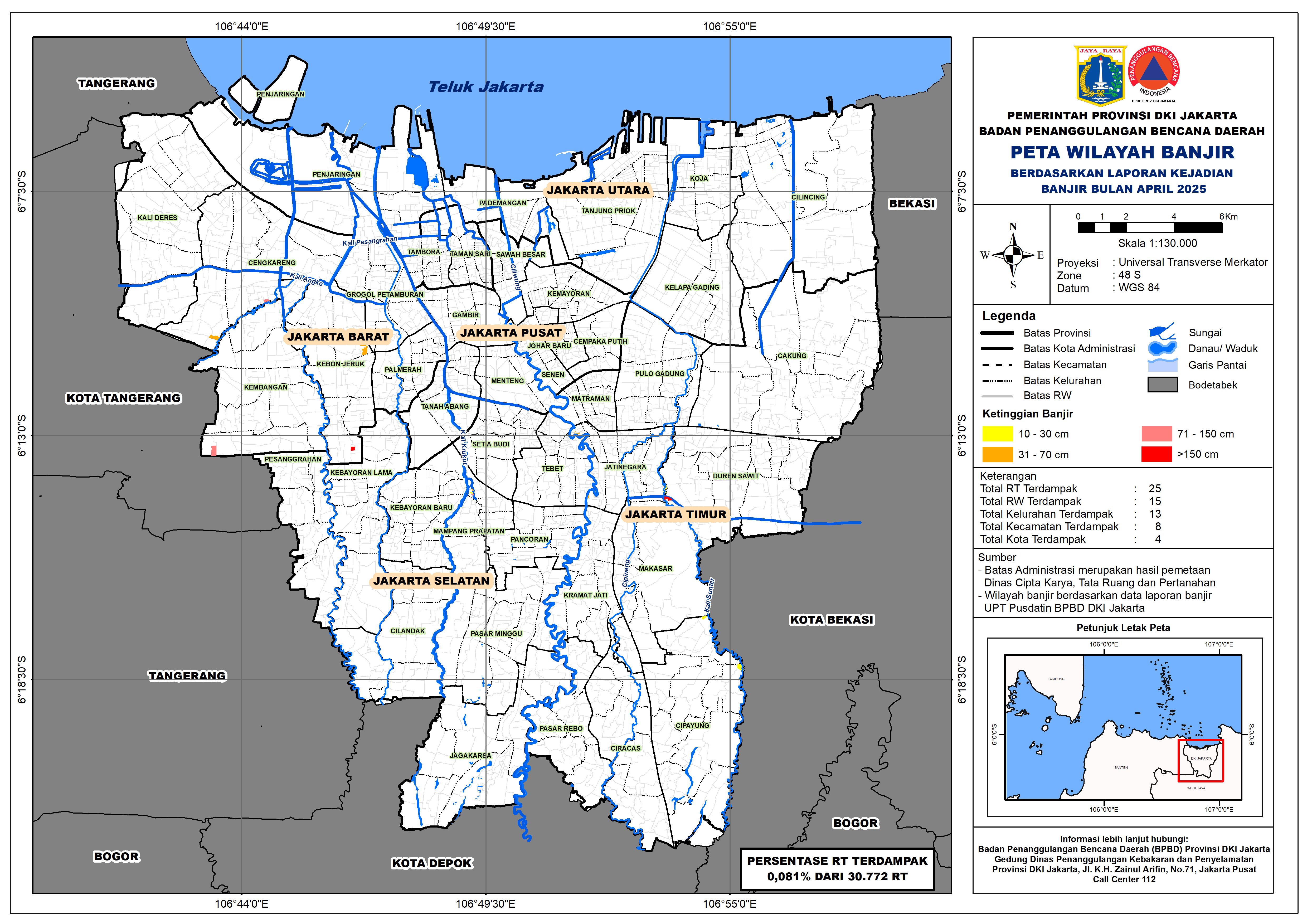 PETA BANJIR BULAN APRIL 2025