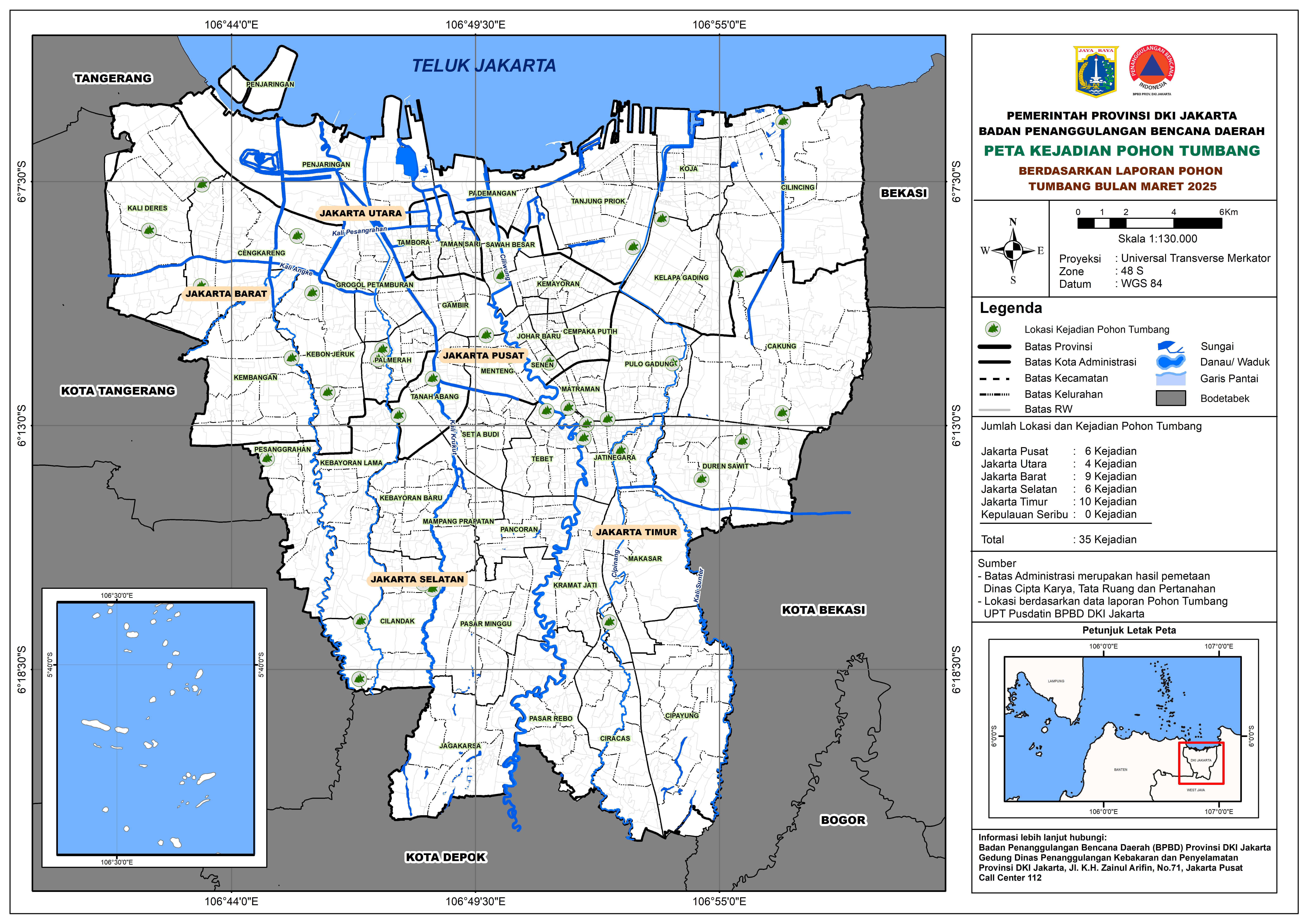 PETA POHON TUMBANG BULAN MARET 2025