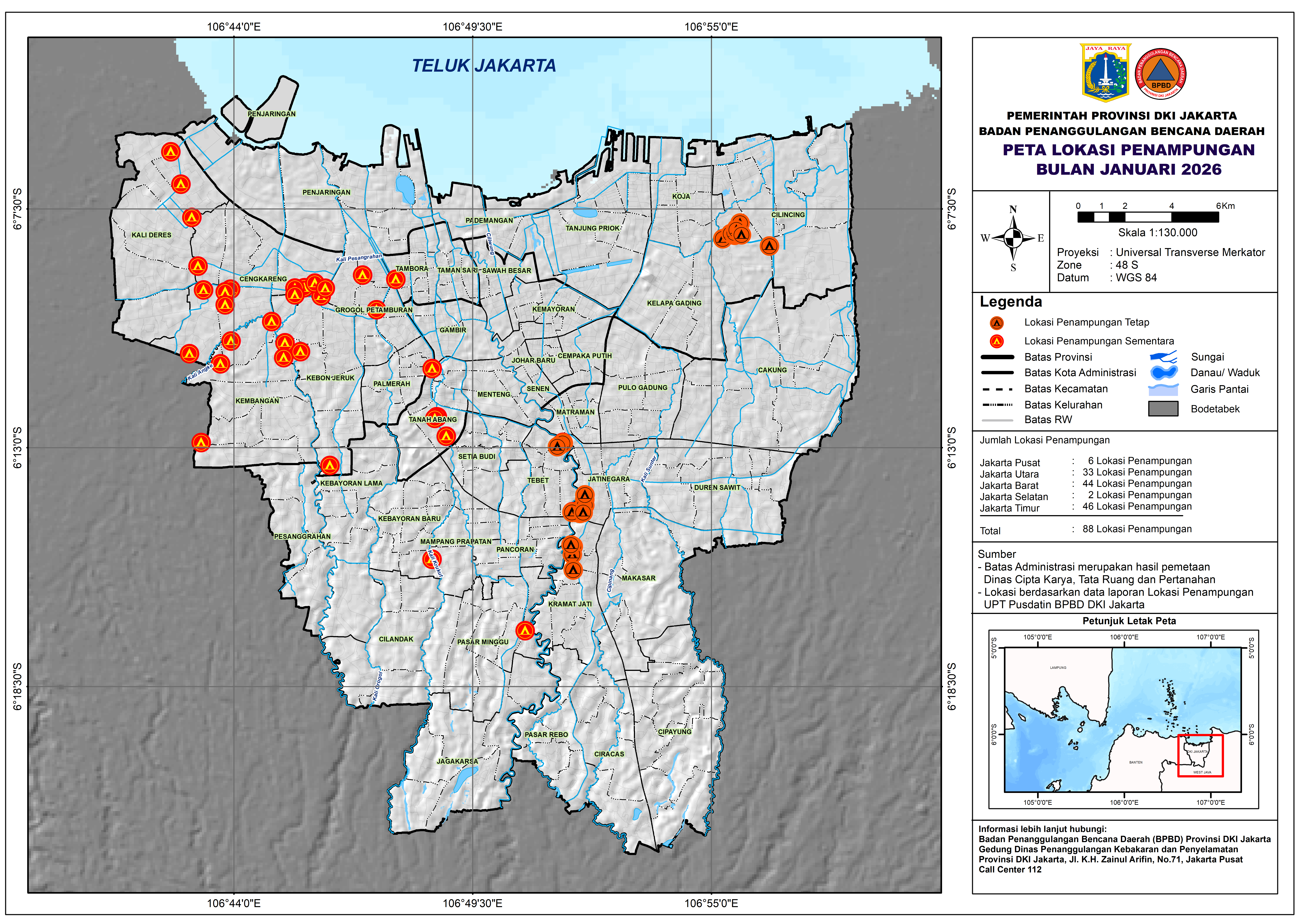 PETA LOKASI PENGUNGSIAN JANUARI 2026