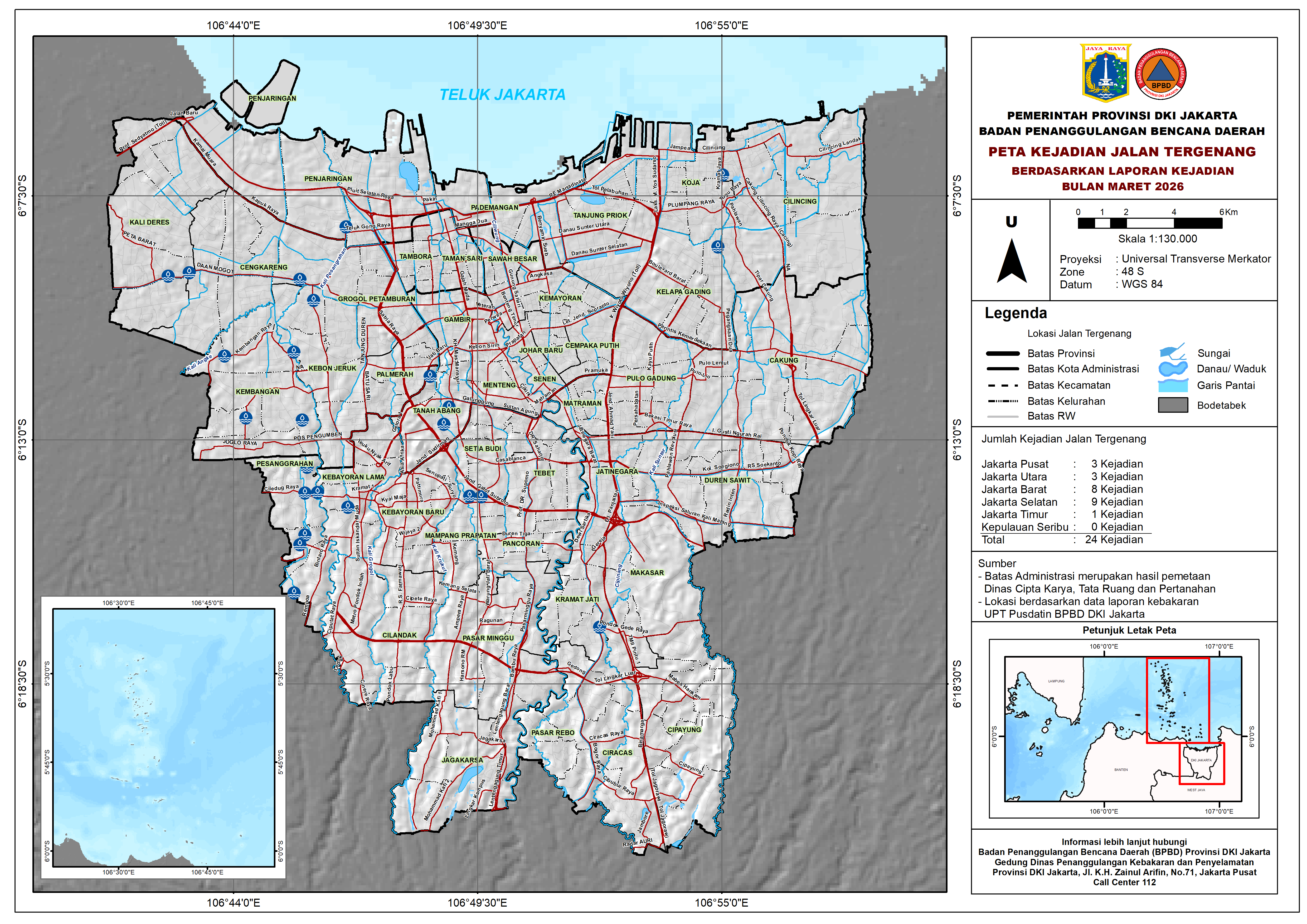 PETA JALAN TERGENANG BULAN MARET 2026