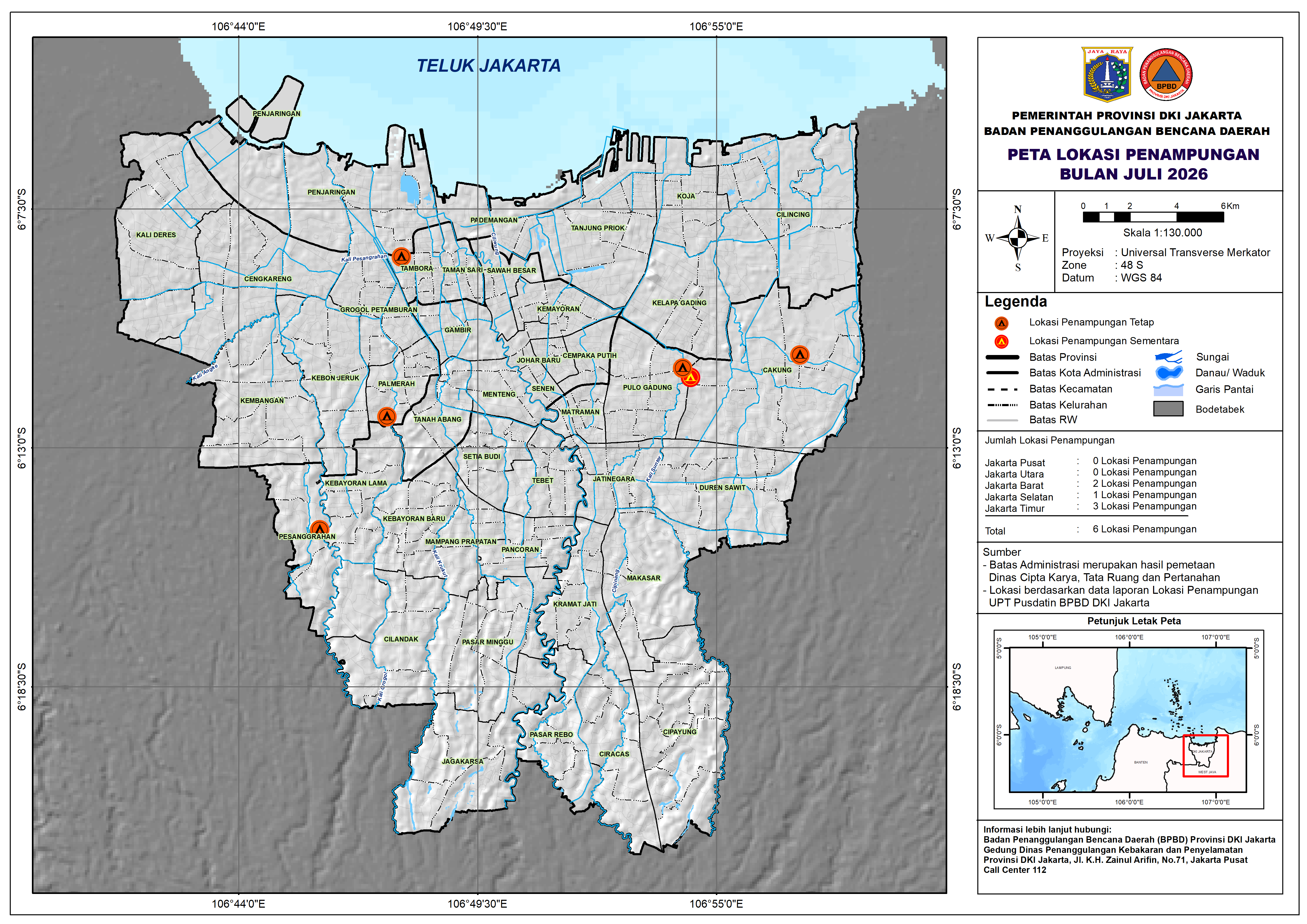 PETA LOKASI PENAMPUNGAN BULAN JULI 2026