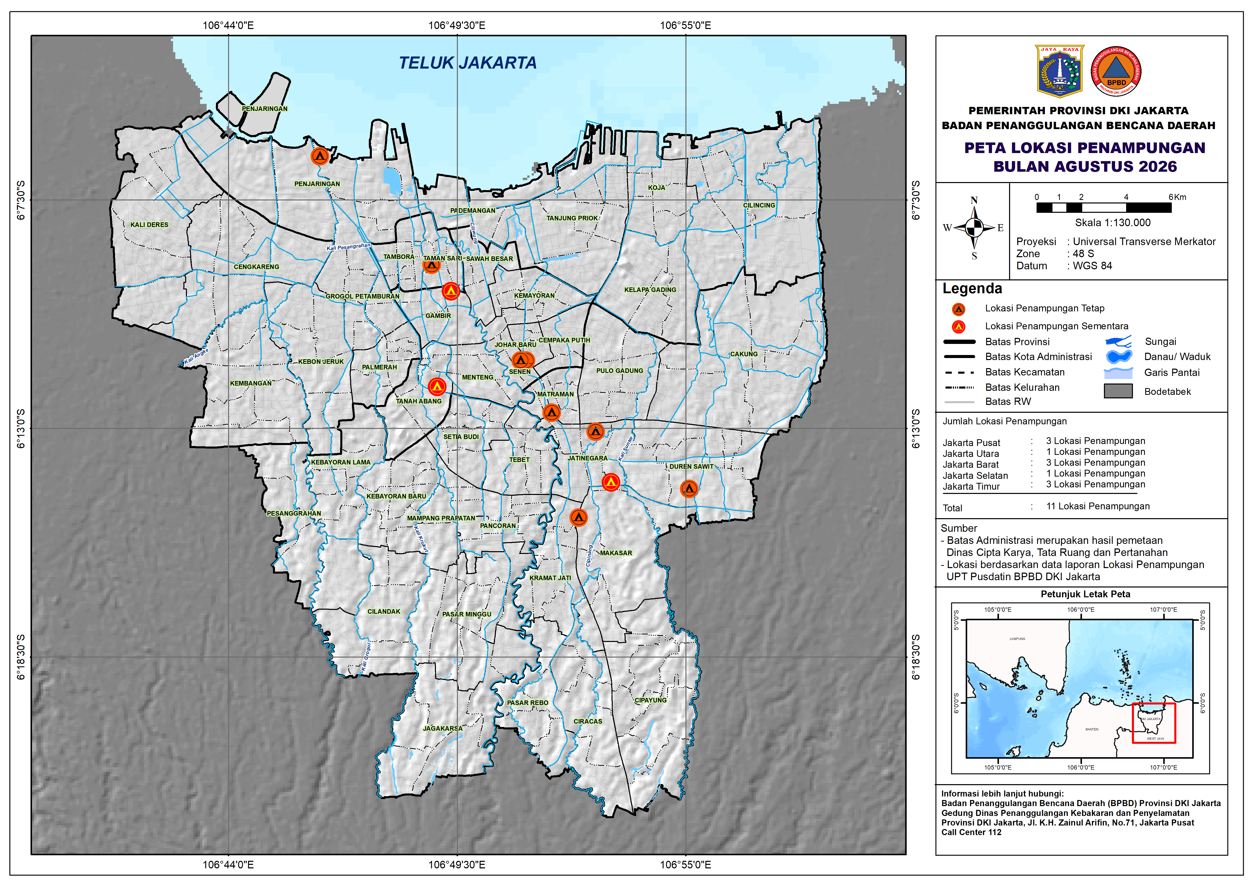 PETA LOKASI PENAMPUNGAN BULAN AGUSTUS 2026