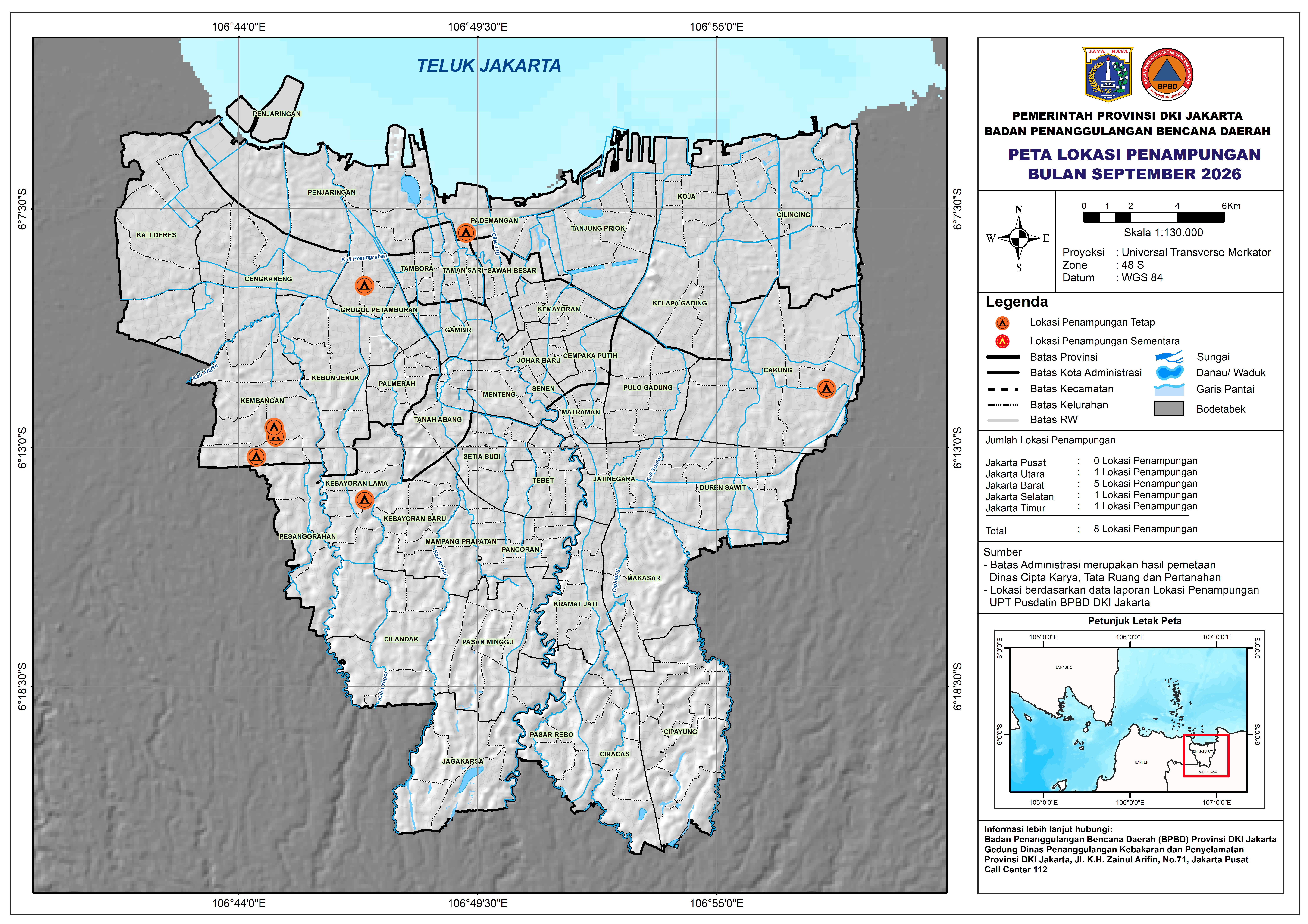 PETA LOKASI PENAMPUNGAN BULAN SEPTEMBER 2026