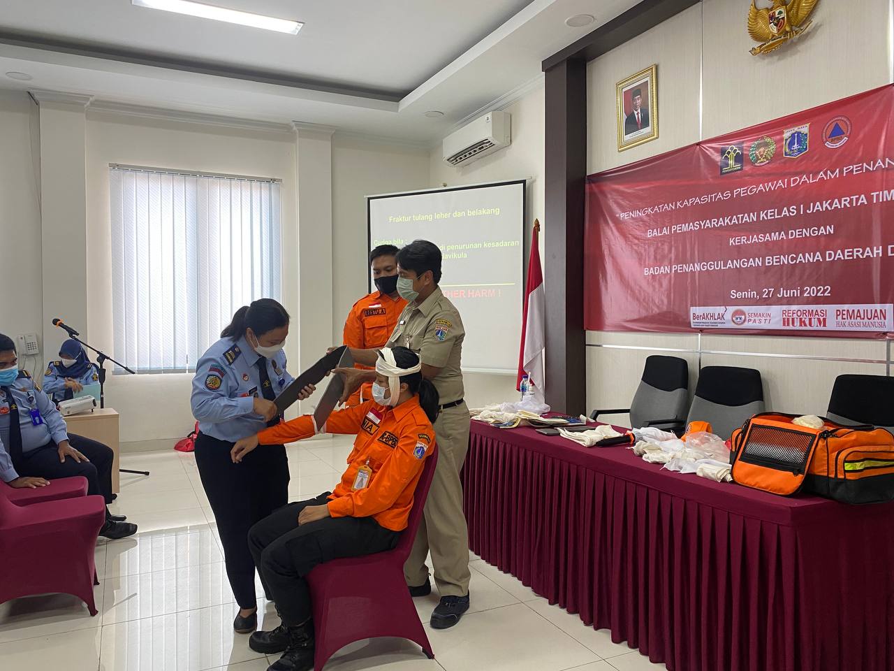 Pembinaan dan Peningkatan Kapasitas dalam Penyelenggaraan dan Penanggulangan Bencana bagi Pegawai Balai Pemasyarakatan Kelas I Jakarta Timur - Utara