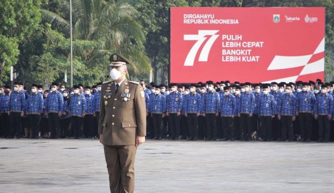 Upacara Pengibaran Bendera Merah Putih dalam Rangka Peringatan Hari UlangTahun ke-77 Republik Indonesia Tahun 2022