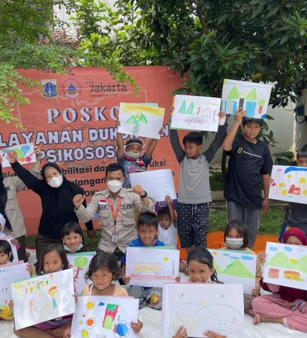 Layanan Dukungan Psikososial (LDP) bagi Penyintas Anak dan Dewasa Pascabencana Kebakaran di Kelurahan Sukabumi Selatan