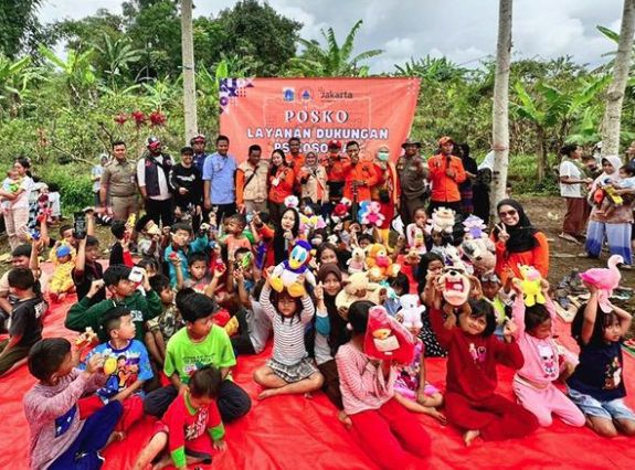 Satgas Kolaborasi DKI Jakarta Memberikan Layanan Dukungan Psikososial (LDP) bagi Penyintas Gempa Bumi di Desa Sarampad