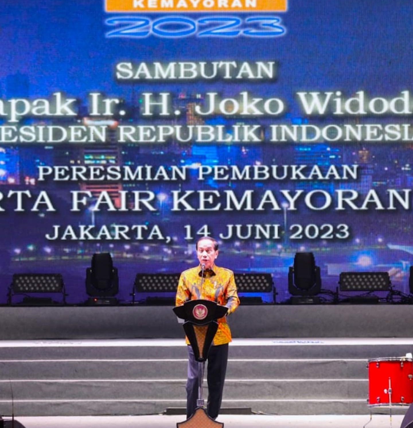 pembukaan Jakarta Fair Kemayoran (JFK) 2023 di JIExpo Kemayoran