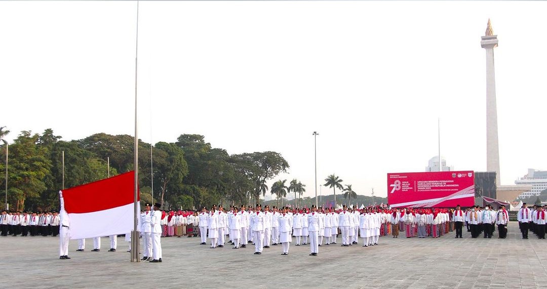 Upacara Pengibaran Bendera Merah Putih dalam Rangka Peringatan Hari Ulang Tahun Ke- 78 Republik Indonesia Tahun 2023