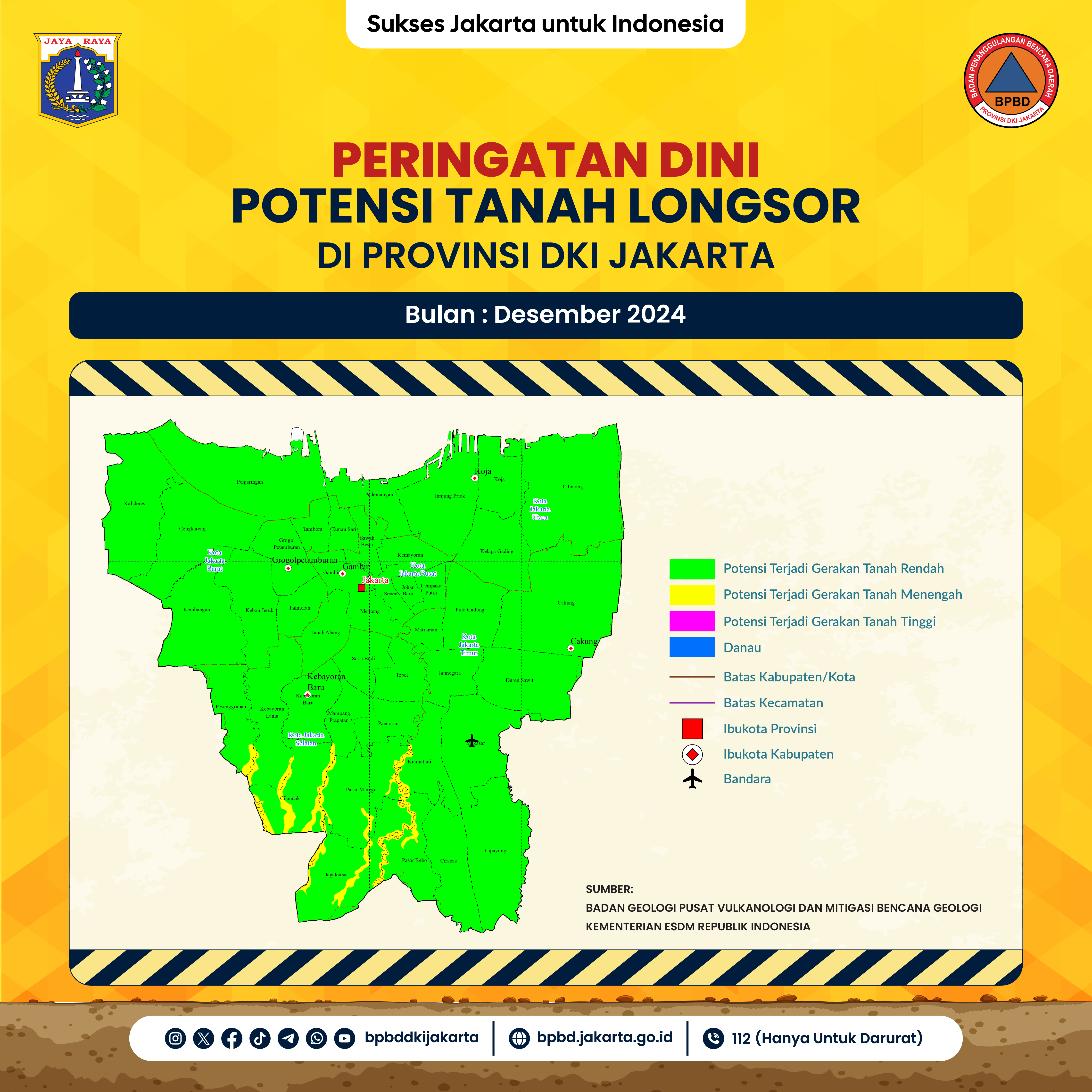 Mengantisipasi Adanya Potensi Gerakan Tanah pada Saat Curah Hujan di Atas Normal