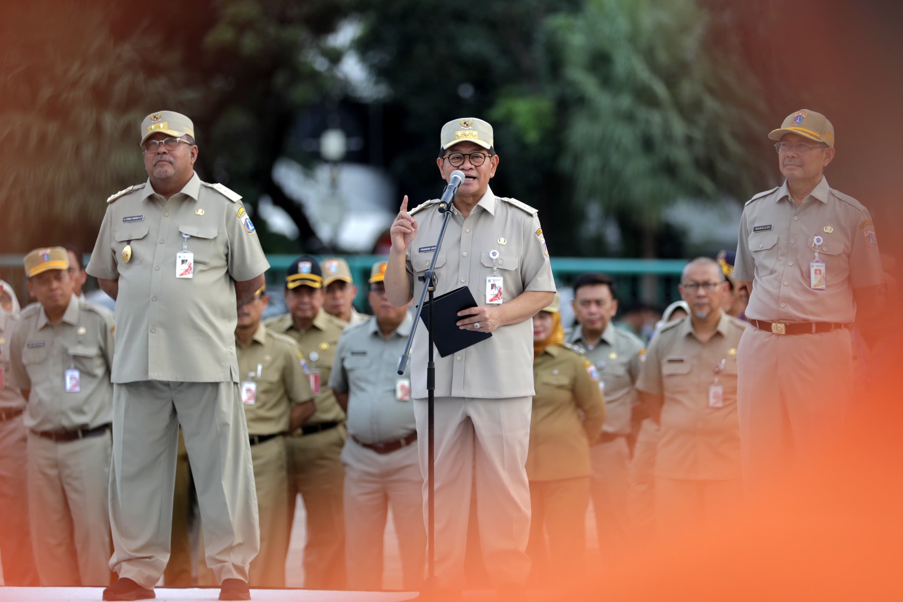 Apel Kesiapsiagaan di Plaza Selatan Monas