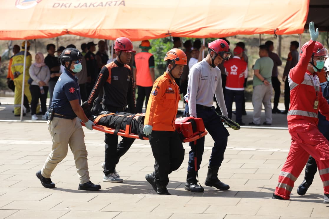 Berkolaborasi dengan Organisasi Perangkat Daerah (OPD) DKI Jakarta Melaksanakan Kegiatan Gladi Apel Kesiapsiagaan