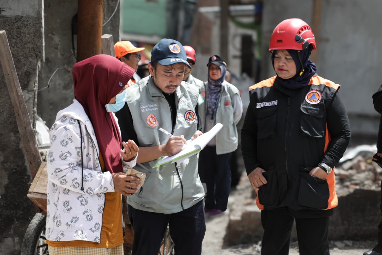Jitupasna Hari kedua di Lokasi Kerusakan Rumah Pascabencana Kejadian Kebakaran, Kecamatan Taman Sari