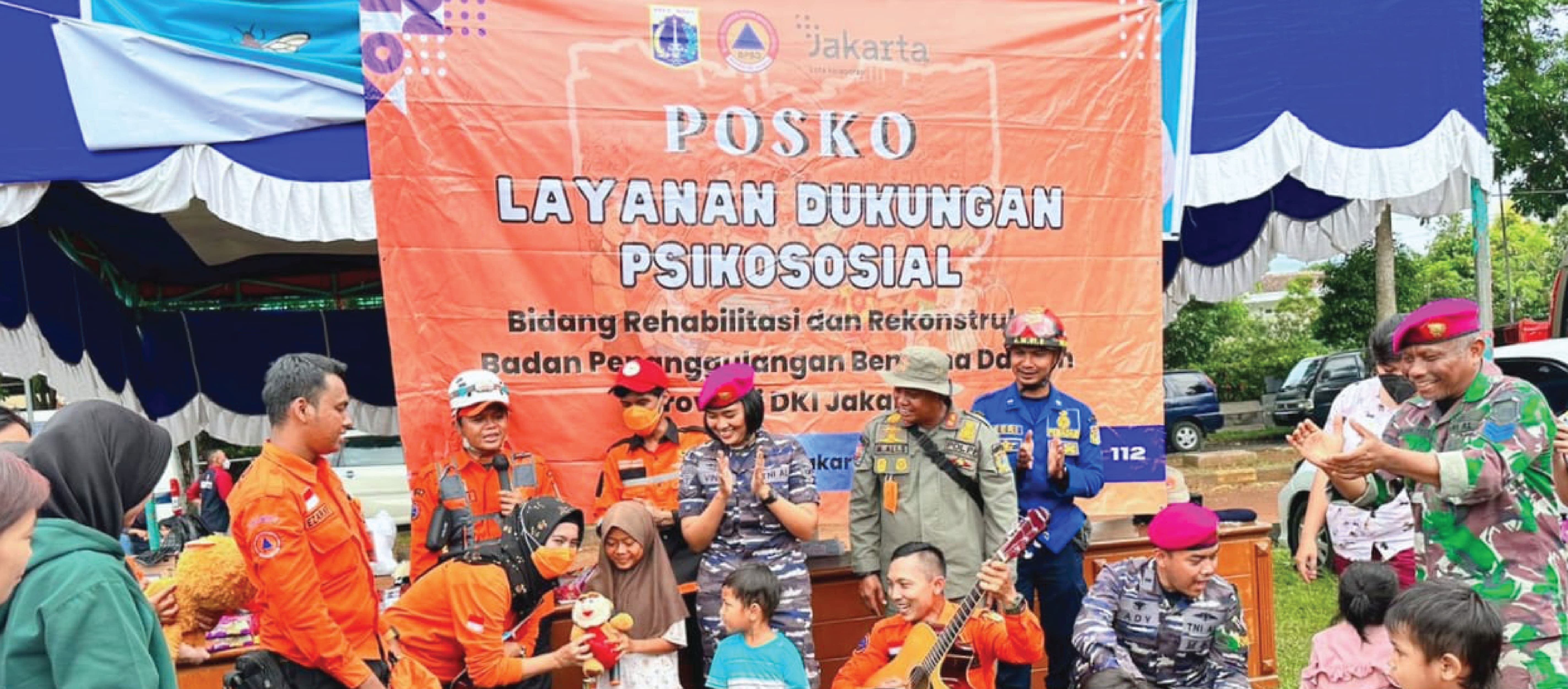 Satgas Kolaborasi DKI Jakarta Memberikan Layanan Dukungan Psikososial (LDP) bagi Penyintas Gempa Bumi di Desa Sarampad