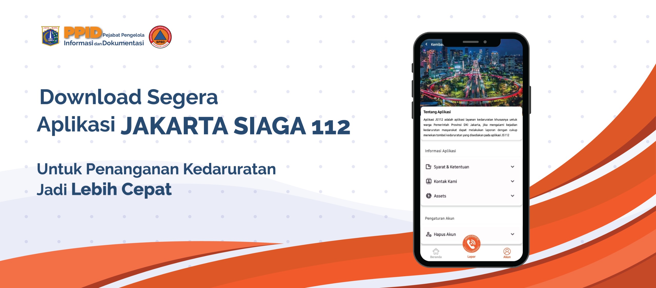 Aplikasi pelaporan Jakarta Siaga 112